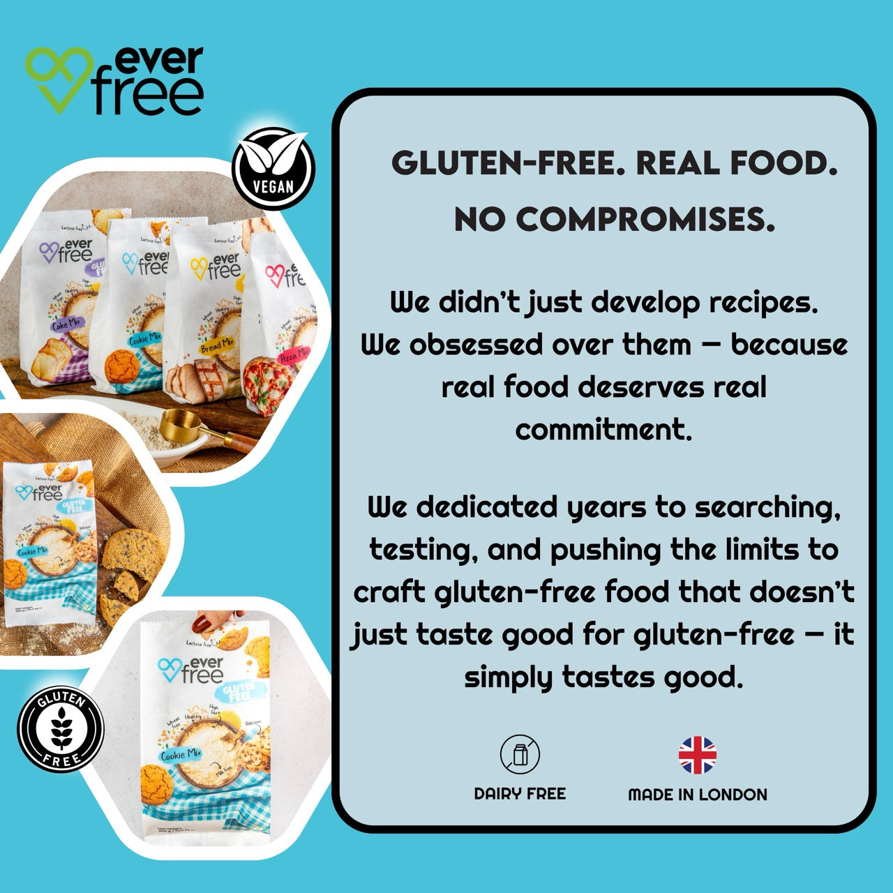EverFree Gluten Free Cookie Mix 350g - Pack of 3