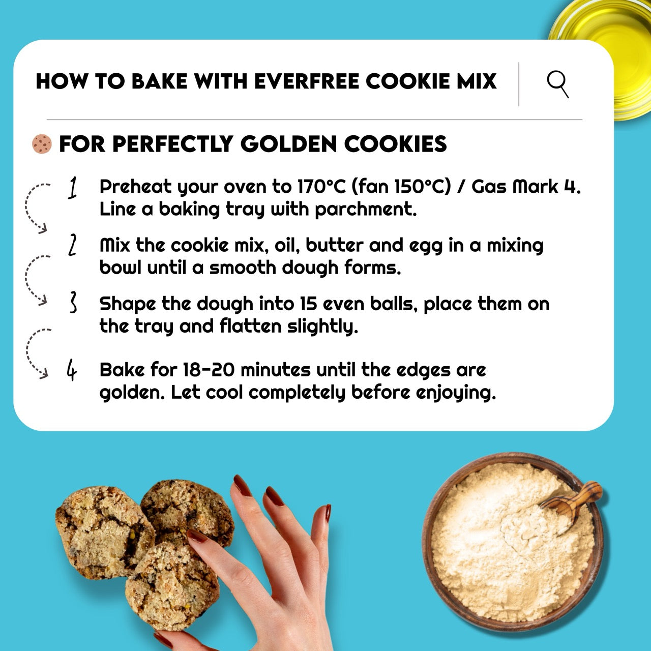 EverFree Gluten Free Cookie Mix 350g - Pack of 3