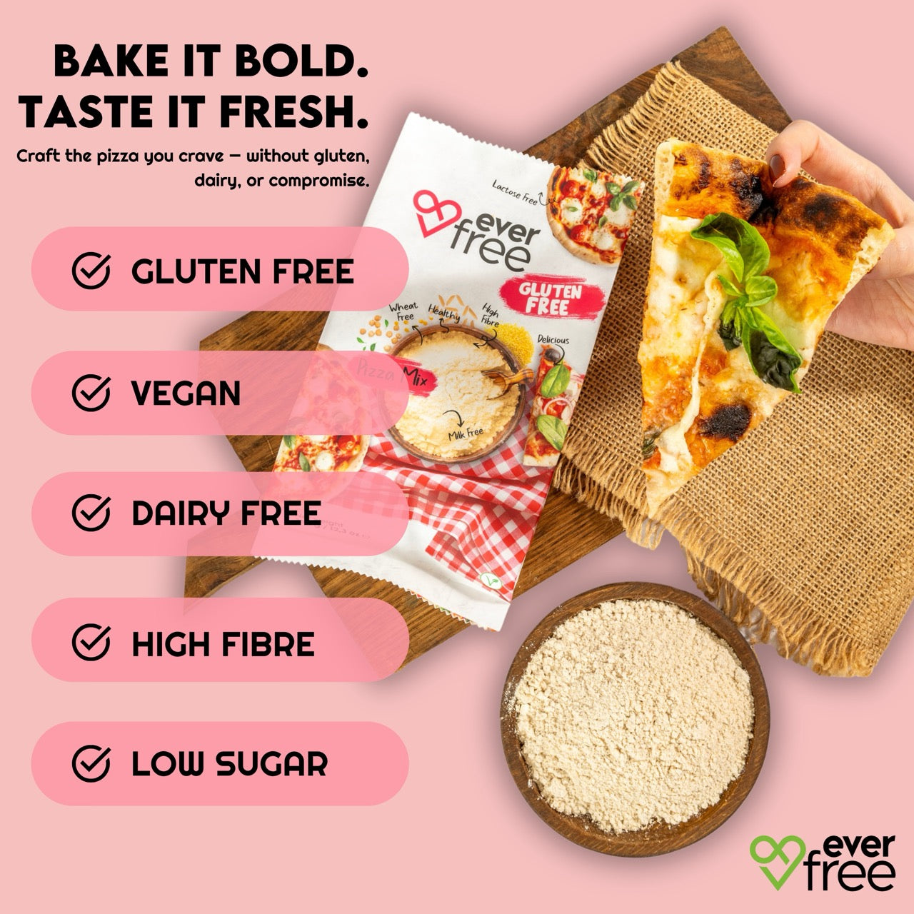 EverFree Gluten Free Pizza Mix 350g - Pack of 3