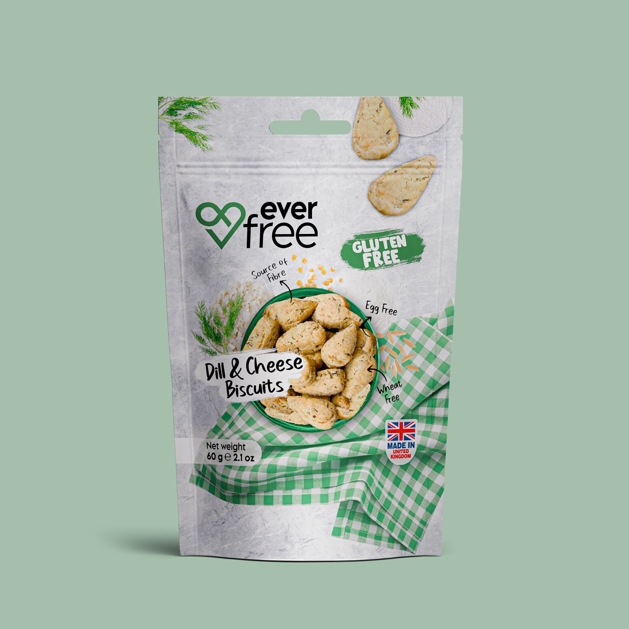 Dill & Cheese Gluten-Free Cookies - 90g | Pack of 3