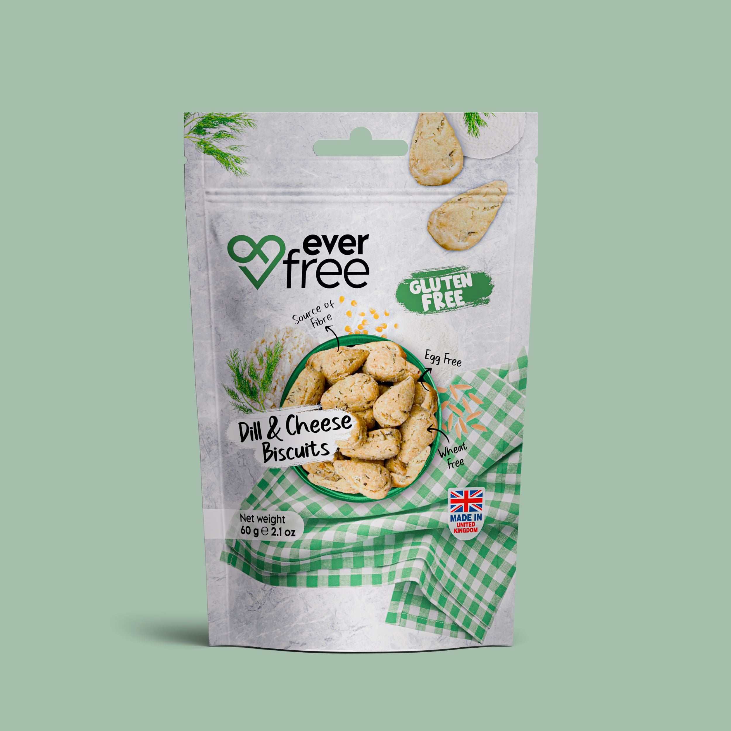 Dill & Cheese Gluten-Free Cookies - 90g | Pack of 3