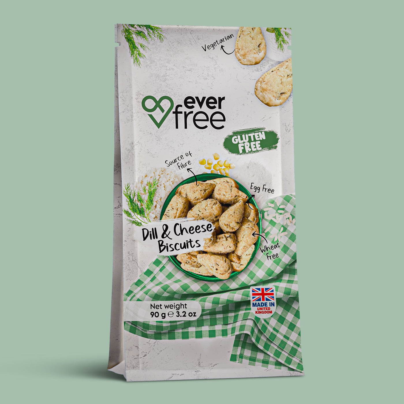 Dill & Cheese Gluten-Free Cookies - 90g | Pack of 3