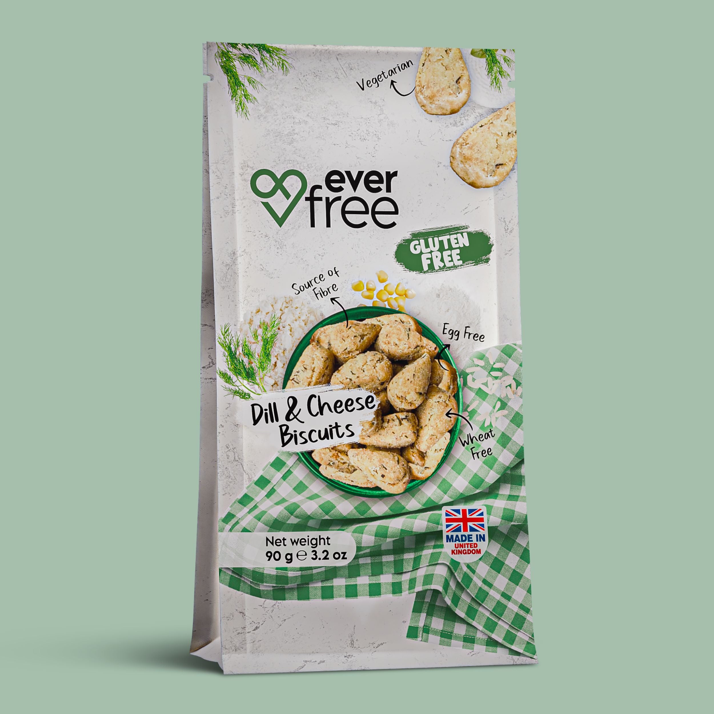 Dill & Cheese Gluten-Free Cookies - 90g | Pack of 3