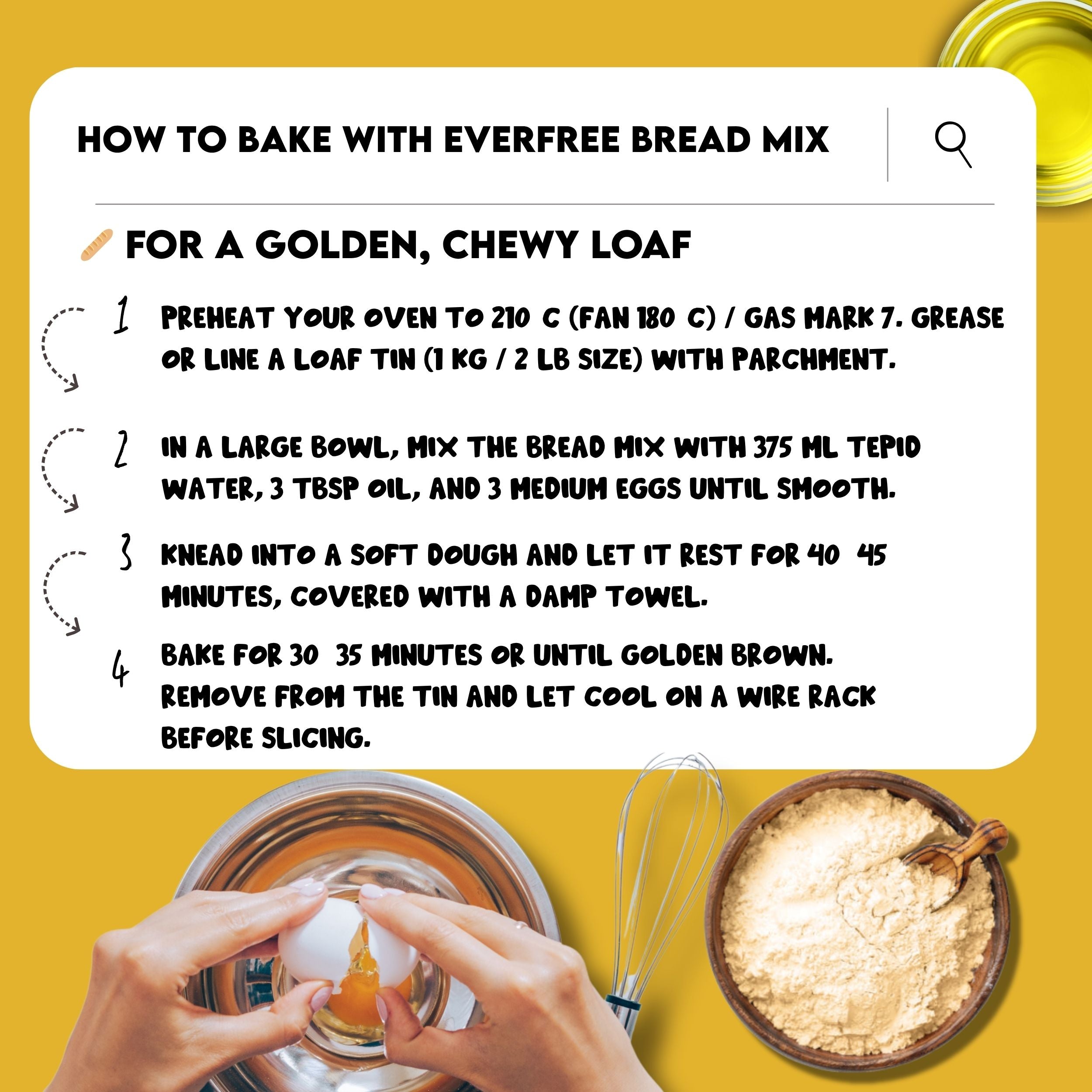 EverFree Gluten-Free Sourdough Bread Mix - 450g | Pack of 3