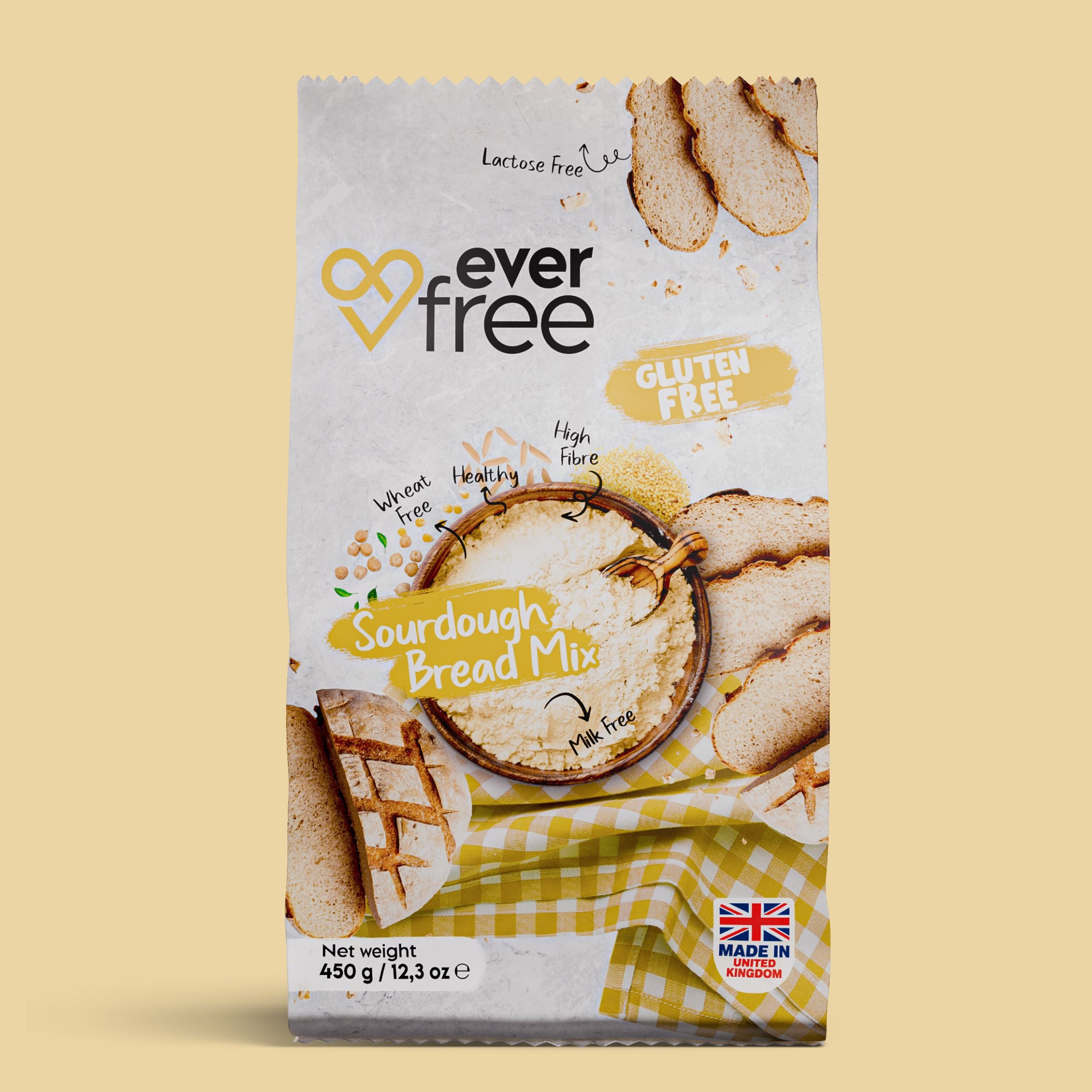 EverFree Gluten-Free Sourdough Bread Mix - 450g | Pack of 3