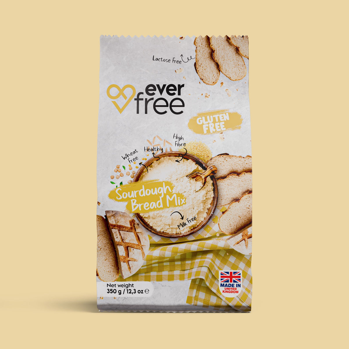 EverFree Gluten-Free Sourdough Bread Mix 350g, front of pack